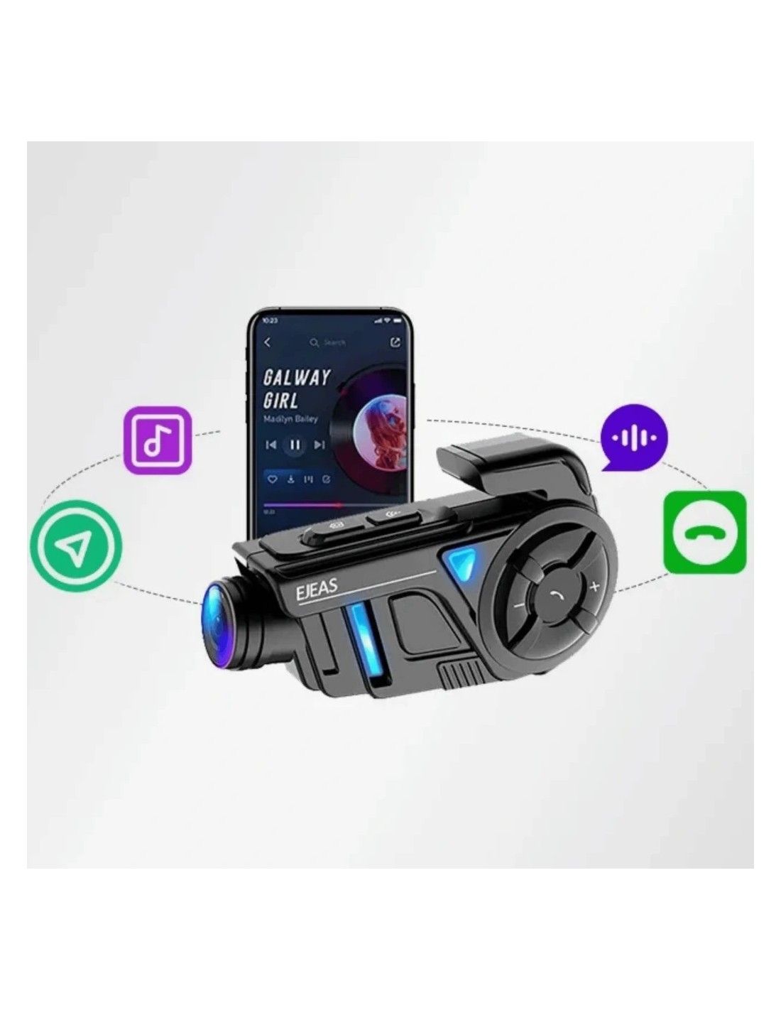 Intercomunicador EJEAS K1Pro: Mesh 3.0 con Grabadora de Vídeo 2K 1000m