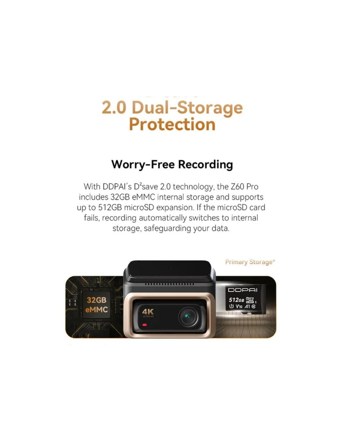 Dashcam DDPAI Z60 Pro 4K Three WiFi 5GHz 3 pulgadas visión nocturna mo