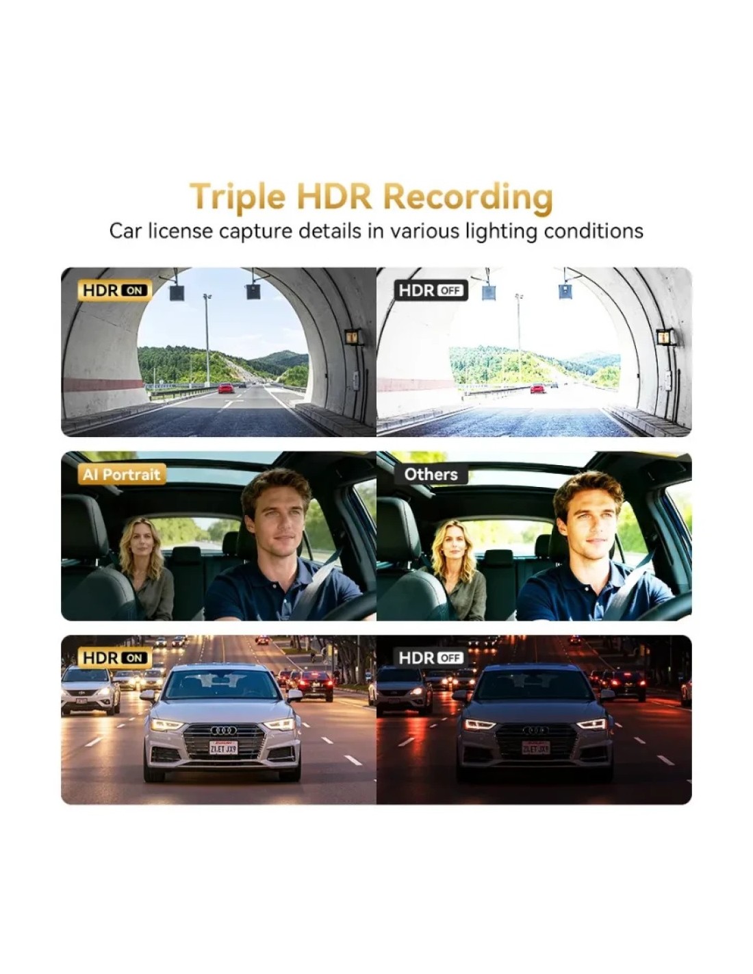 Dashcam DDPAI Z60T 3CH 4K con módulo 4G WiFi 5GHz HDR visión nocturna 