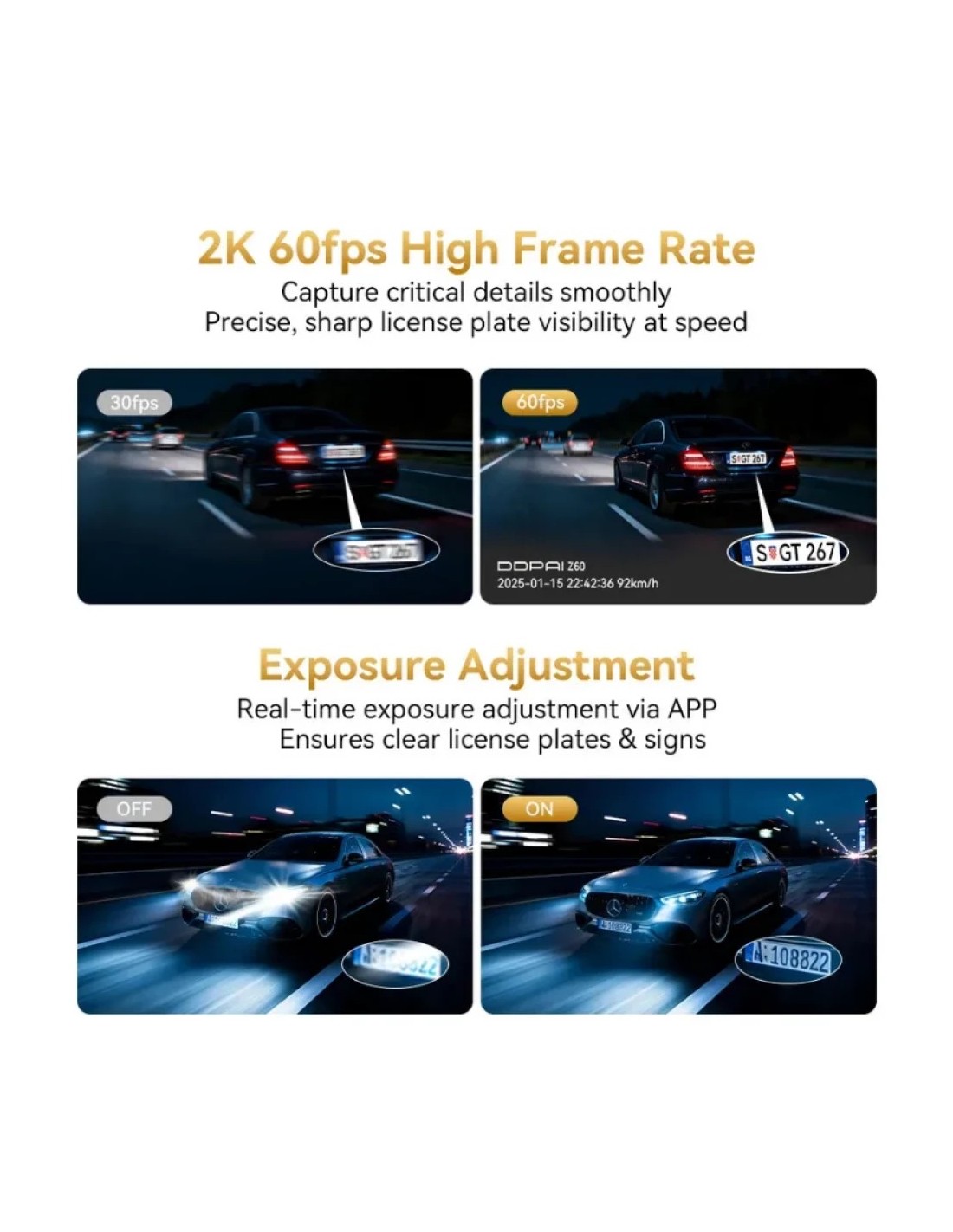 Dashcam DDPAI Z60T 3CH 4K con módulo 4G WiFi 5GHz HDR visión nocturna 