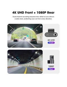 Dashcam DDPAI N5 Dual 2026 2CH 4K con módulo 4G trasera Full HD WiFi 5 2