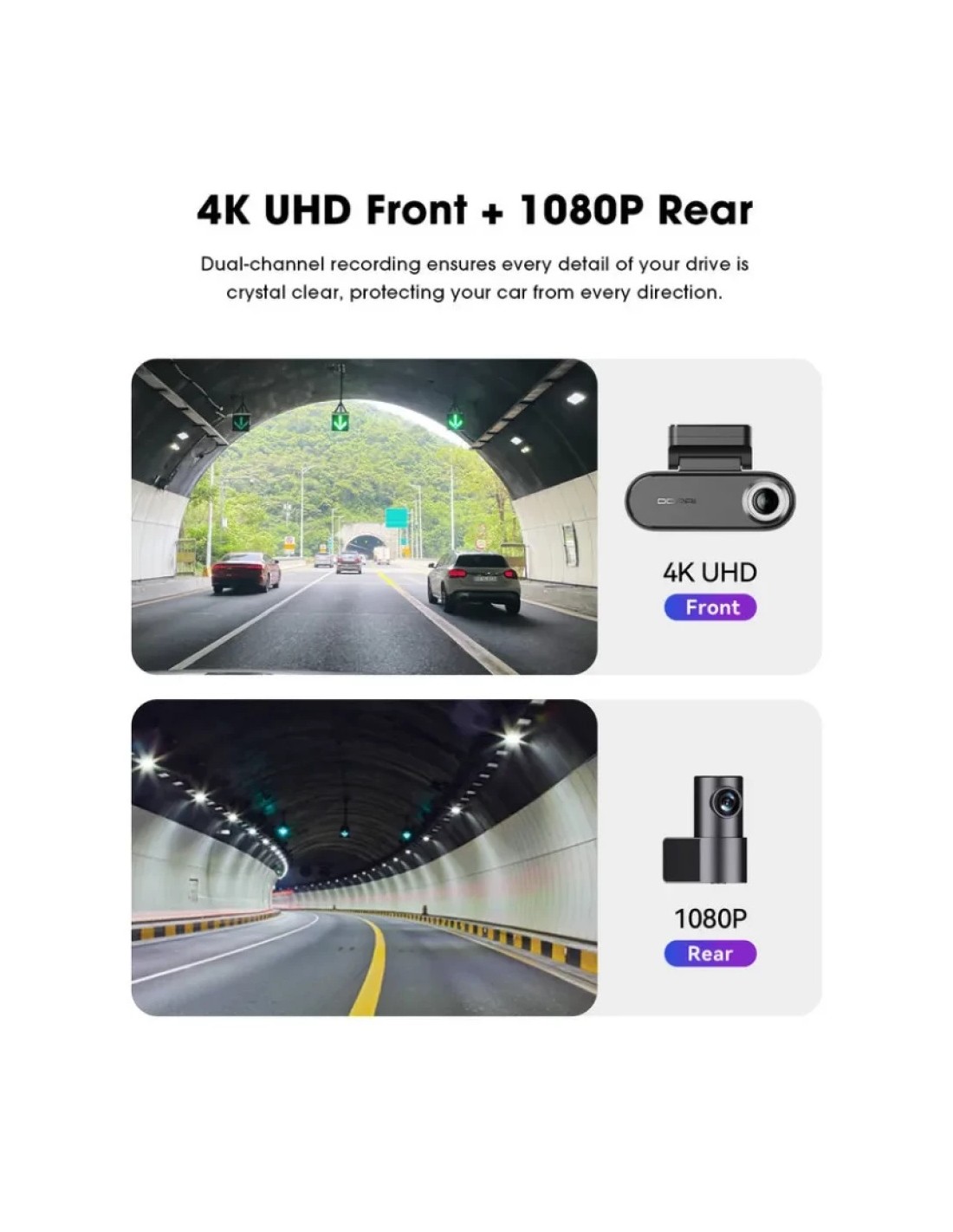 Dashcam DDPAI N5 Dual 2026 2CH 4K con módulo 4G trasera Full HD WiFi 5