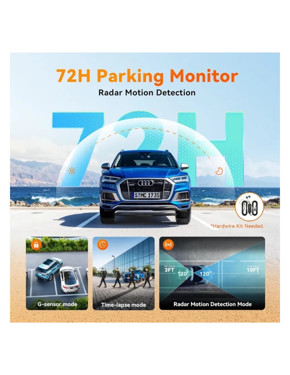 Dashcam DDPAI N5 Dual 2026 2CH 4K con módulo 4G trasera Full HD WiFi 5