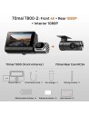 70mai 4K T800 HDR supercondensador WiFi 5GHz 3 pulgadas Dashcam + Cáma