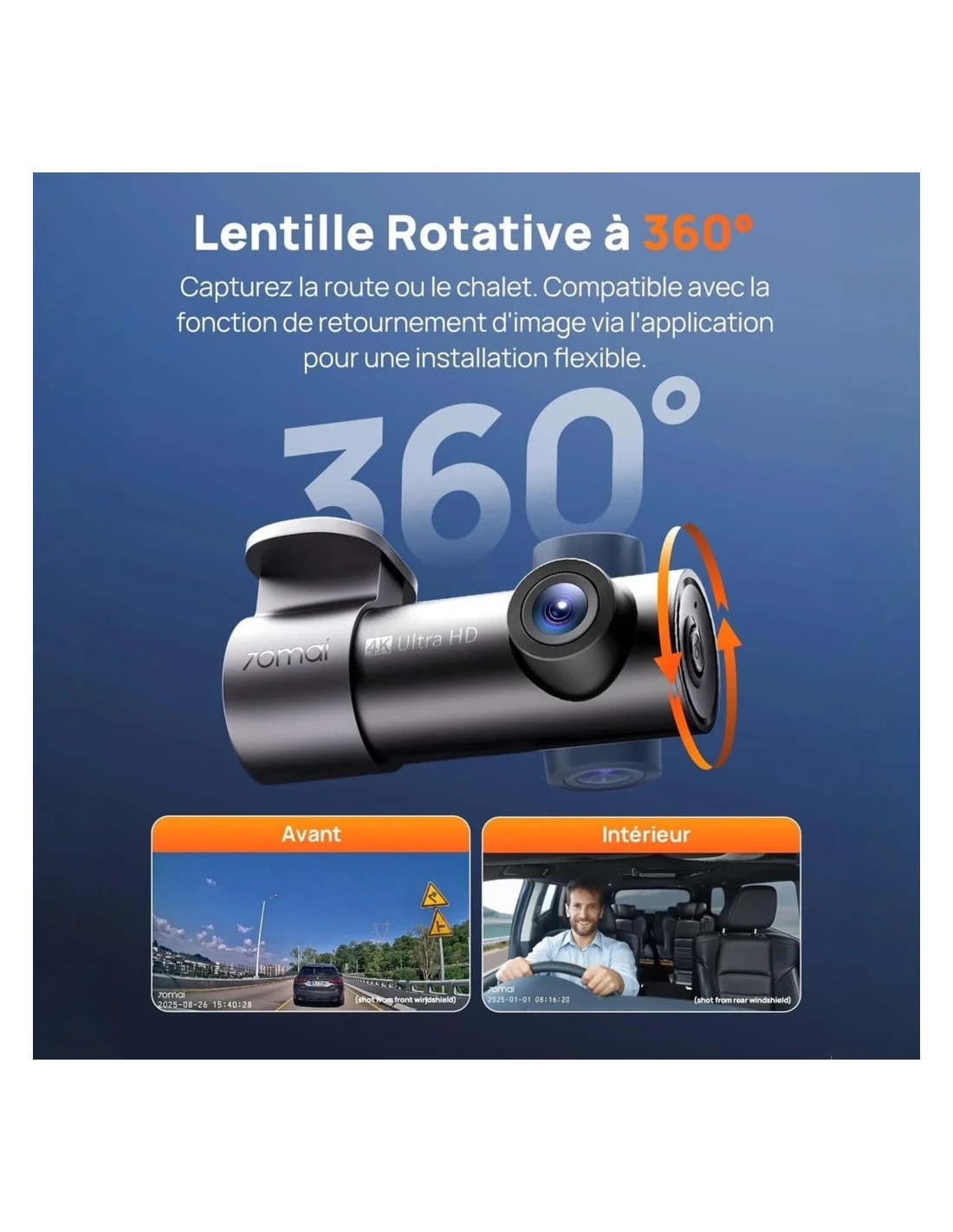 Dashcam 70mai M310 Plus 4K WiFi 6 control por voz en Logroño