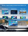 Dash Cam SD9060 Pantalla táctil universal 9 pulgadas Inalámbrico Carpl