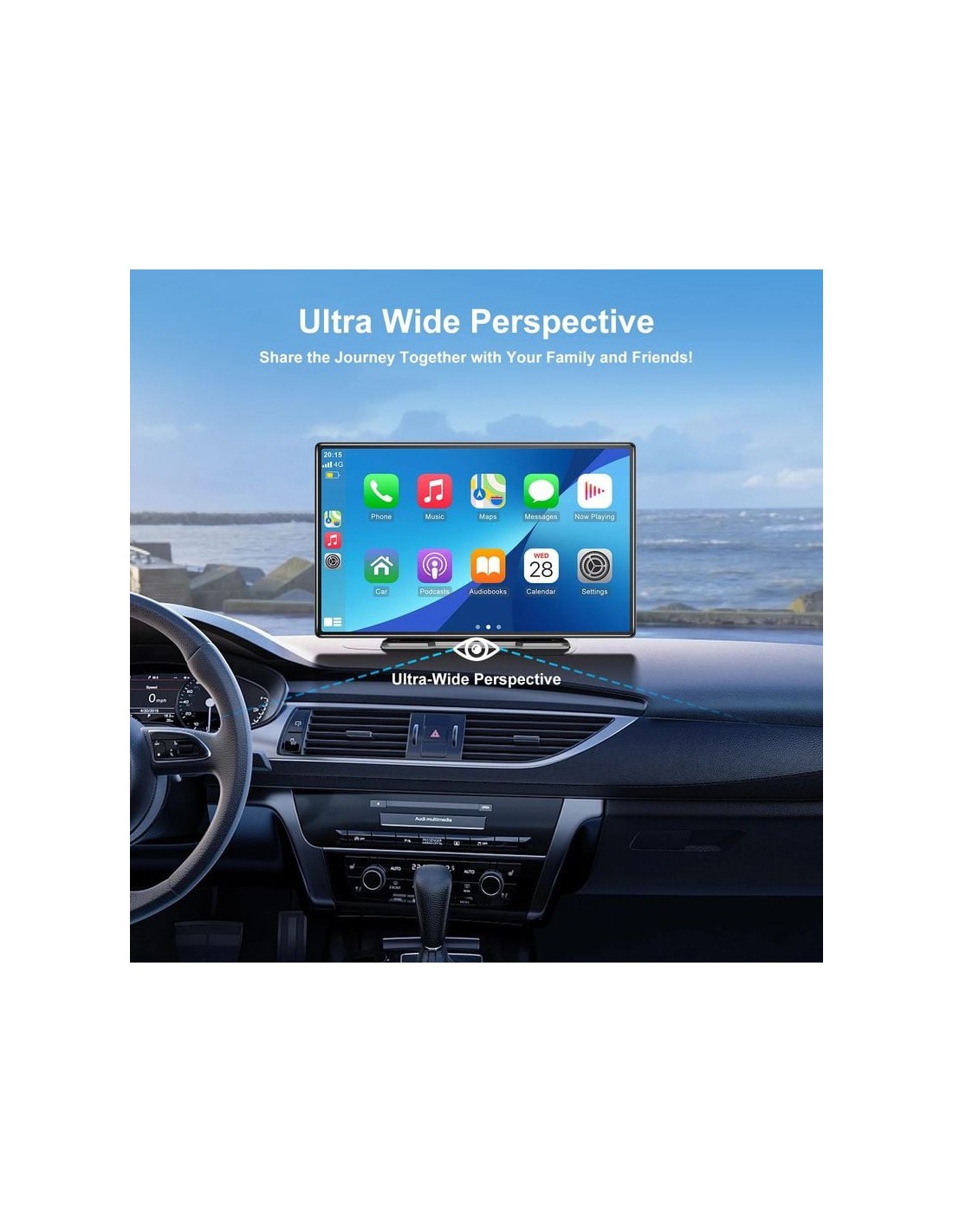 Dash Cam SD9060 Pantalla táctil universal 9 pulgadas Inalámbrico Carpl