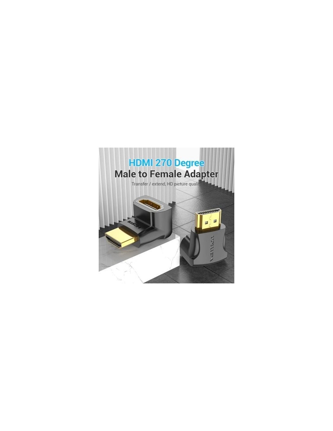 Adaptador HDMI 4K 270º Vention HDMI Macho - HDMI Hembra | Logroño