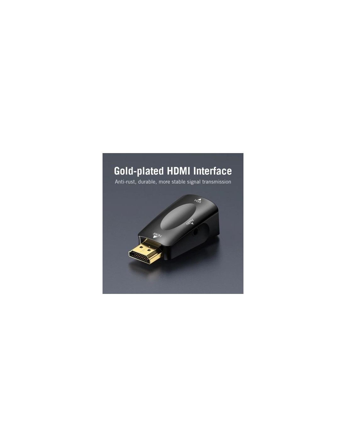 Adaptador Conversor Vention HDMI Macho a VGA Hembra Audio Jack 3.5mm
