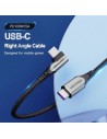Cable USB 2.0 Tipo-C 90º Vention USB Tipo-C Macho - USB Tipo-C Macho H