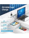 Cable USB 2.0 Tipo-C 90º Vention USB Tipo-C Macho - USB Tipo-C Macho H