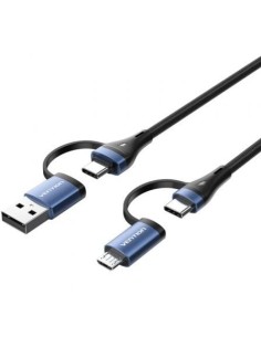 Cable USB 2.0 Tipo-C Vention USB Tipo-C Macho - USB Macho MicroUSB Mac