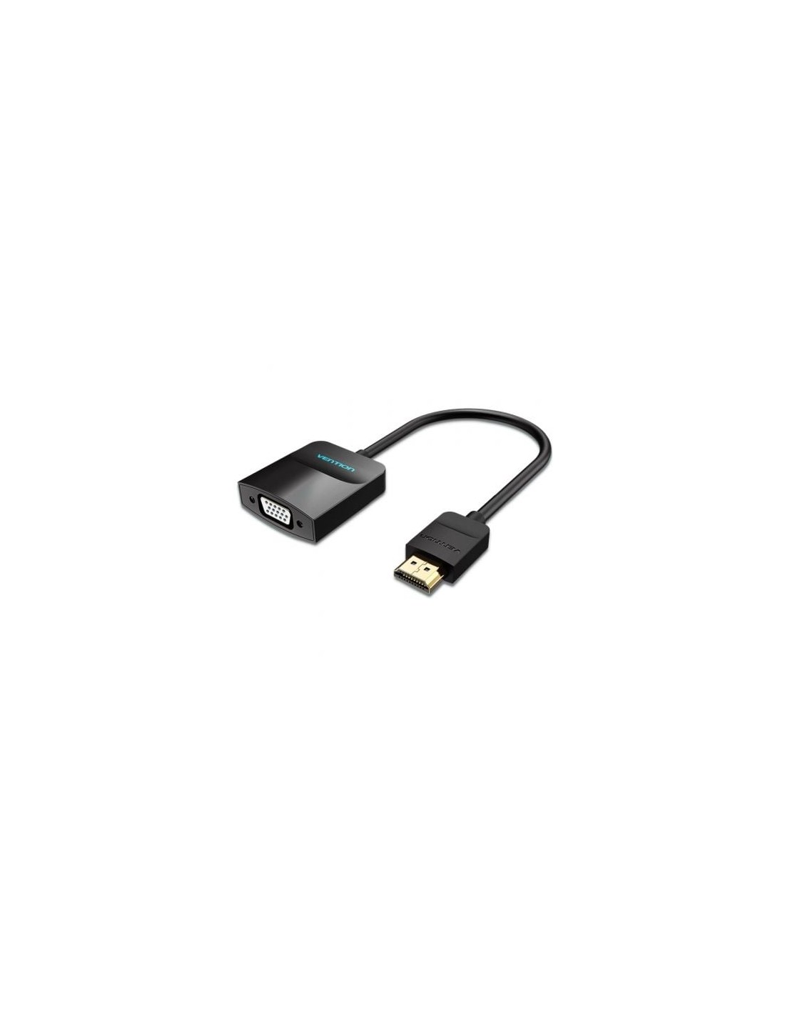 Conversor Vention HDMI Macho - VGA Hembra Jack 3.5 Hembra 15cm Negro