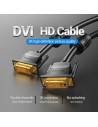 Cable DVI Vention DVI-D Macho - DVI-D Macho 1.5m Negro | Logroño
