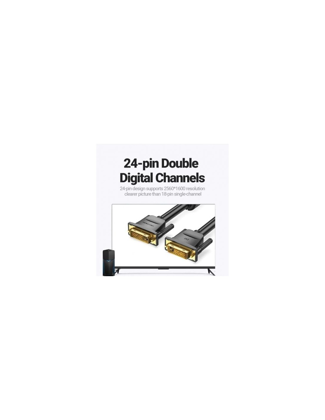 Cable DVI Vention DVI-D Macho - DVI-D Macho 1.5m Negro | Logroño