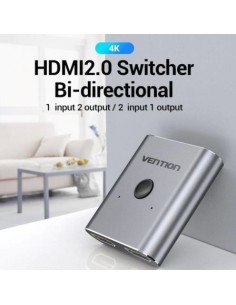 Switch Conmutador 4K HDMI 2.0 Bidireccional Vention HDMI Hembra 2x HDM 2