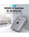 Switch Conmutador 4K HDMI 2.0 Bidireccional Vention HDMI Hembra 2x HDM