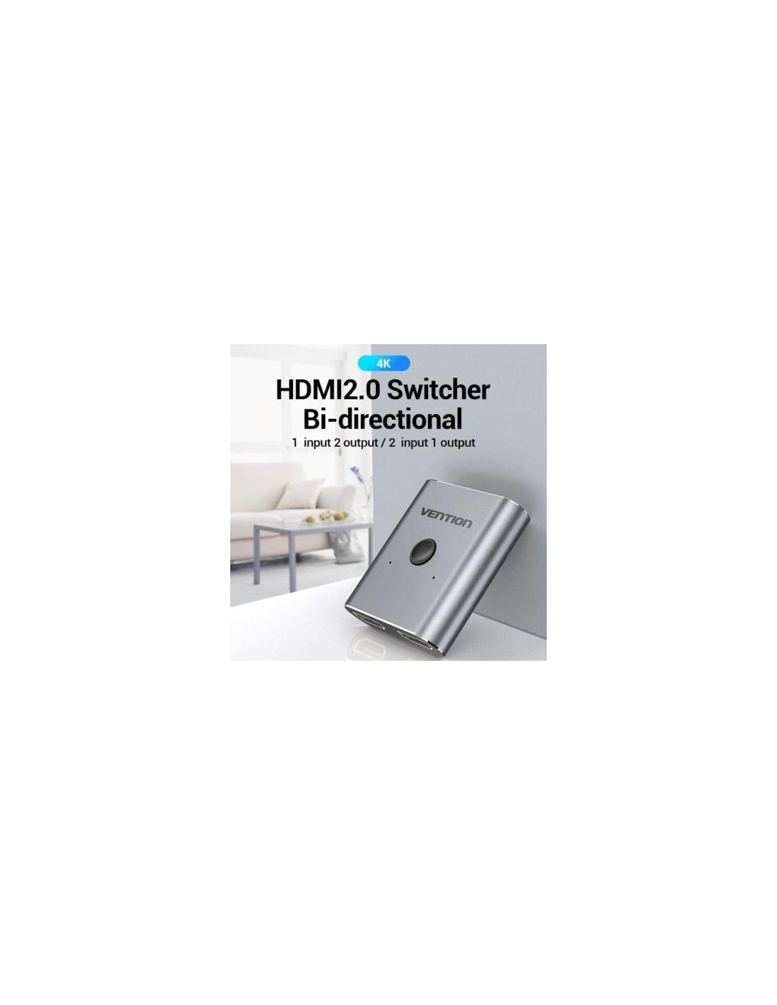 Switch Conmutador 4K HDMI 2.0 Bidireccional Vention HDMI Hembra 2x HDM