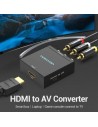 Convertidor HDMI a RCA Vention HDMI Hembra - RCA Hembra - MiniUSB Hemb