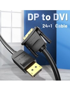 Cable Conversor Vention DisplayPort Macho - DVI Macho Negro | Logroño 2