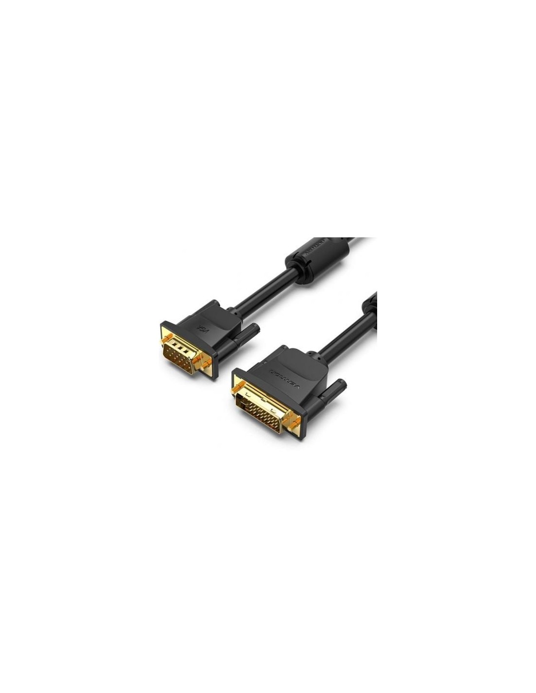 Cable Conversor Vention DVI-I Macho - VGA Macho 2m Negro | Logroño