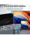 Switch Conmutador 8K HDMI 2.1 Bidireccional Vention HDMI Hembra USB-C 