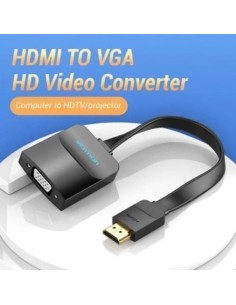 Conversor Vention HDMI Macho VGA Hembra 15cm Negro | Logroño 2