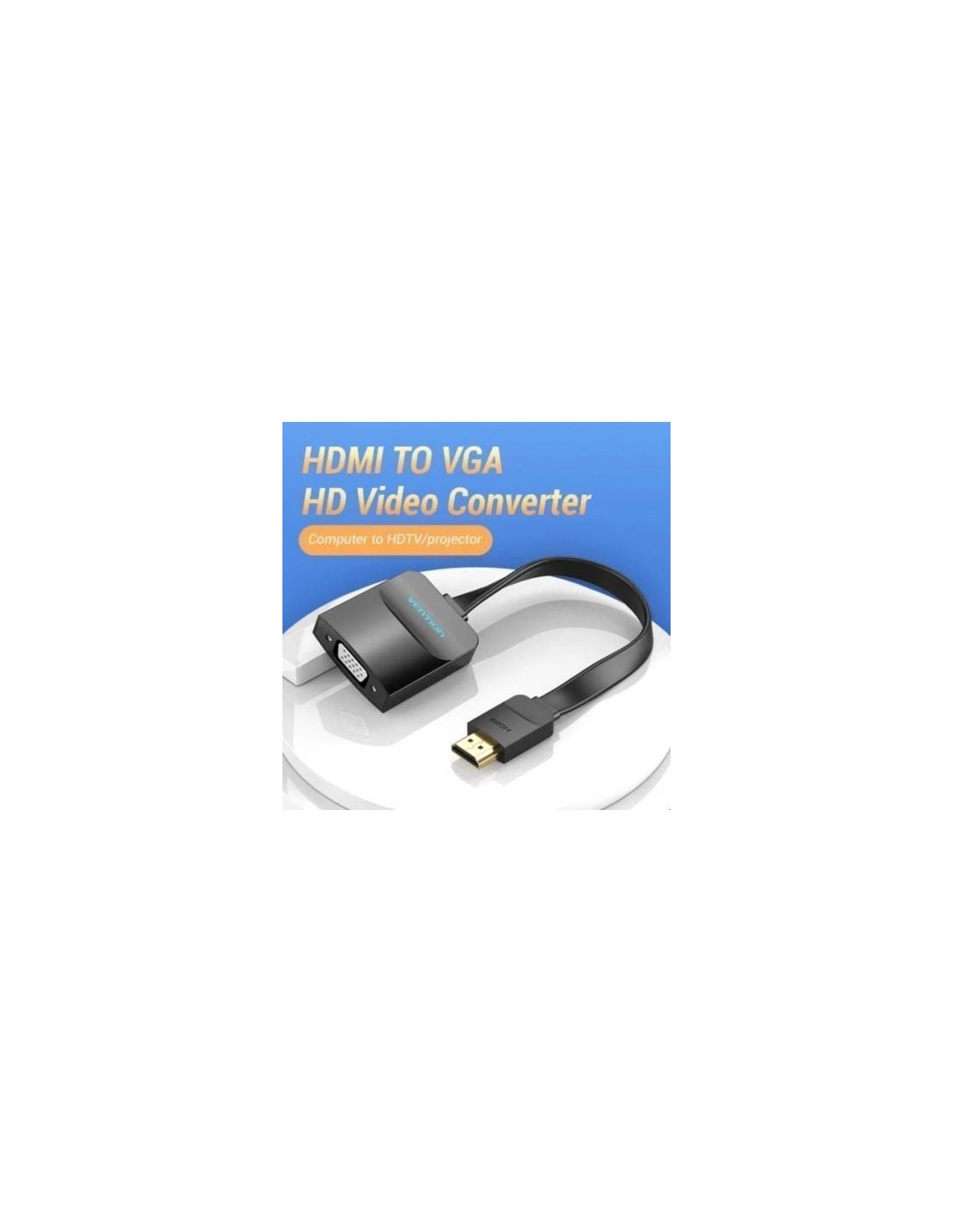 Conversor Vention HDMI Macho VGA Hembra 15cm Negro | Logroño