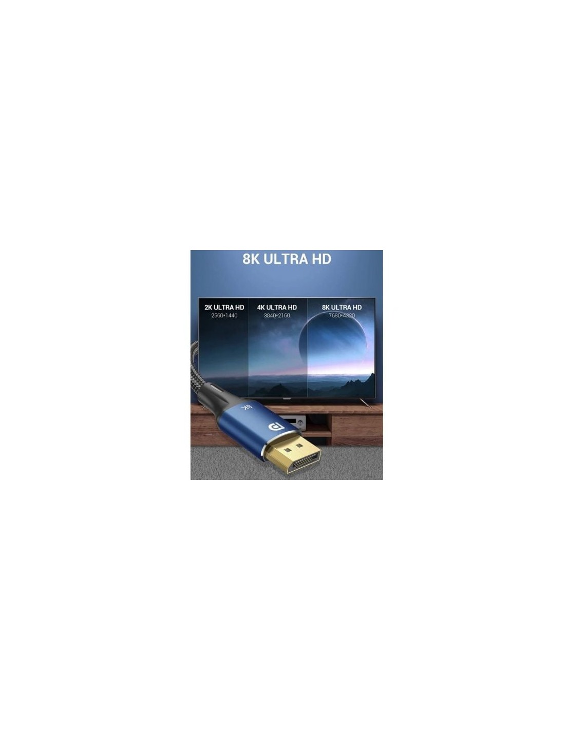 Cable DisplayPort 1.4 8K Vention DisplayPort Macho - DisplayPort 8K Ma