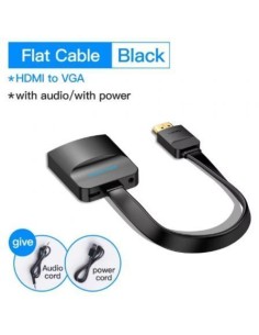 Cable Conversor Vention HDMI Macho VGA Hembra - Jack 3.5 Hembra 20cm N 2