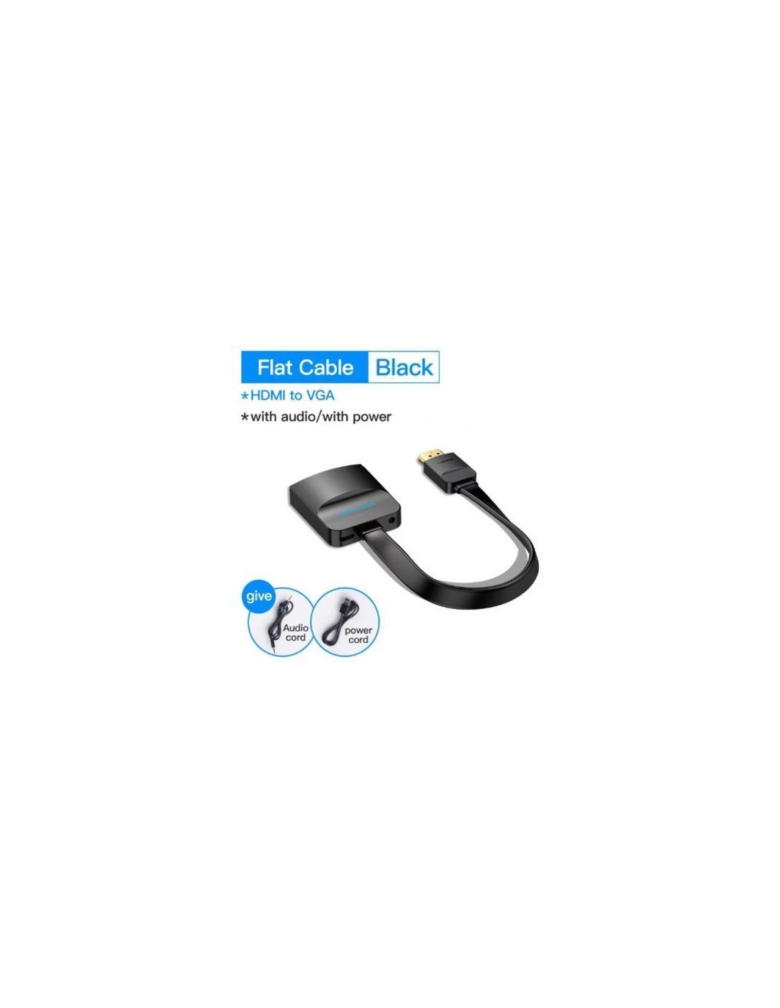 Cable Conversor Vention HDMI Macho VGA Hembra - Jack 3.5 Hembra 20cm N