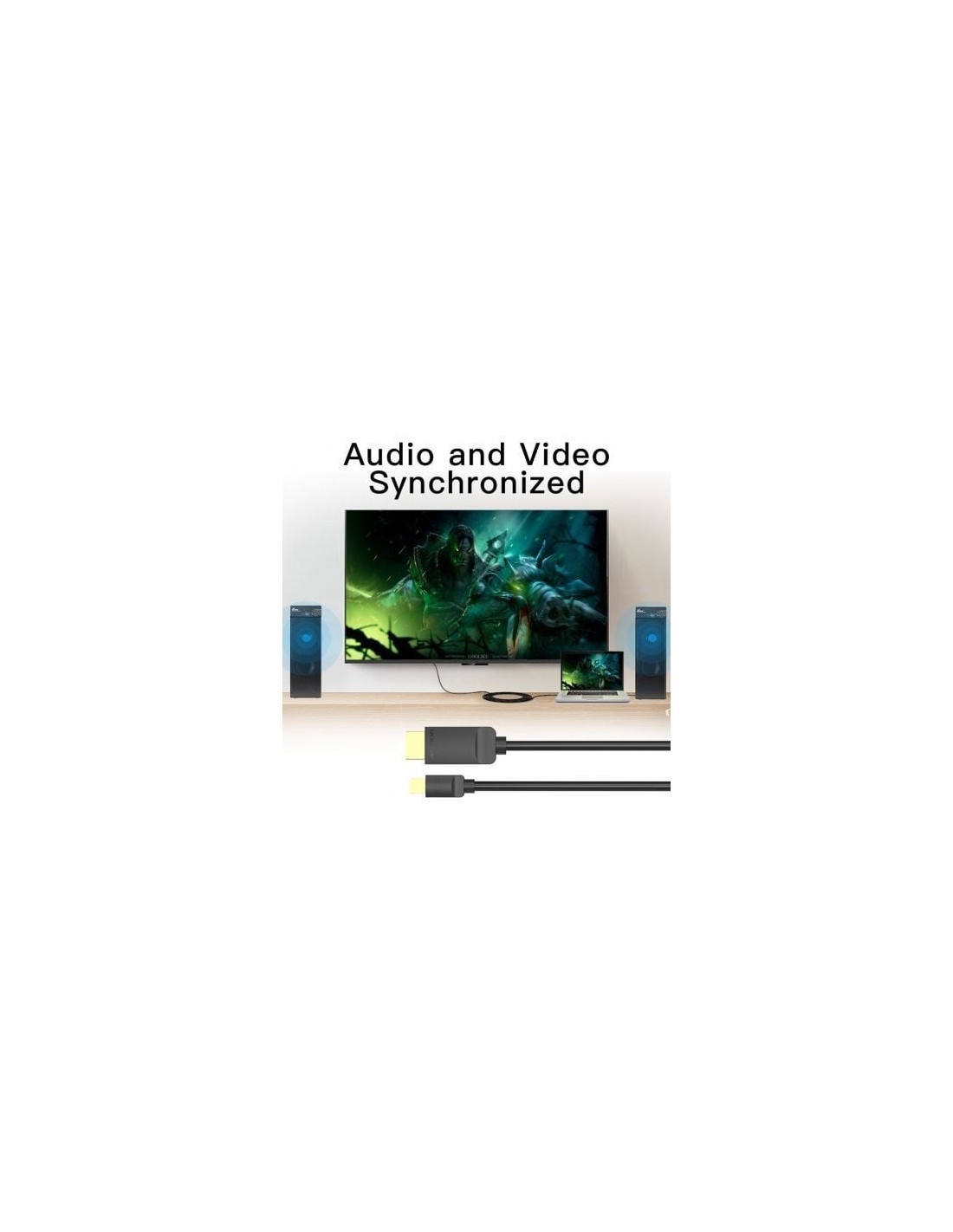 Cable Conversor Vention Mini DisplayPort Macho - HDMI Macho Negro