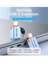 Adaptador OTG USB 3.1 Vention USB Tipo-C Macho - USB Hembra Azul