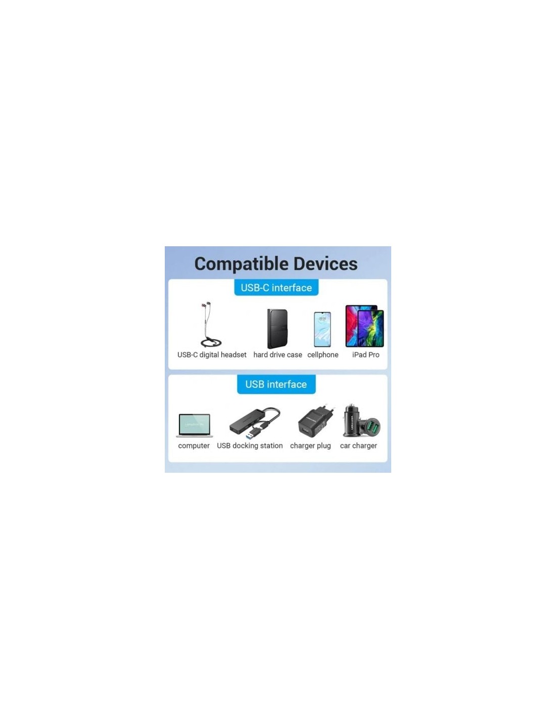 Adaptador USB 3.0 Vention USB Macho - USB Tipo-C Hembra | Logroño