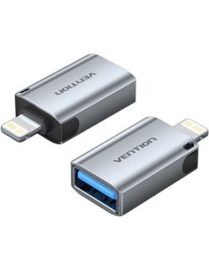 Adaptador OTG USB Vention USB Hembra - Lightning Macho Azul | Logroño