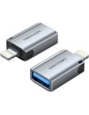Adaptador OTG USB Vention USB Hembra - Lightning Macho Azul | Logroño