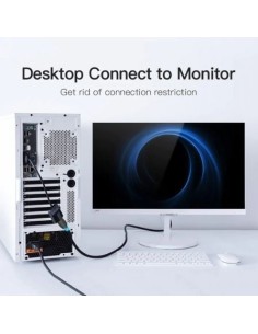 Conversor Vention VGA Macho - HDMI Hembra 15cm Negro | Logroño 2