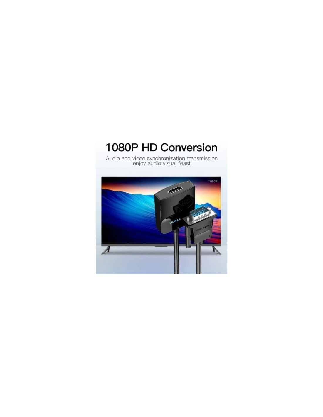 Conversor Vention VGA Macho - HDMI Hembra 15cm Negro | Logroño