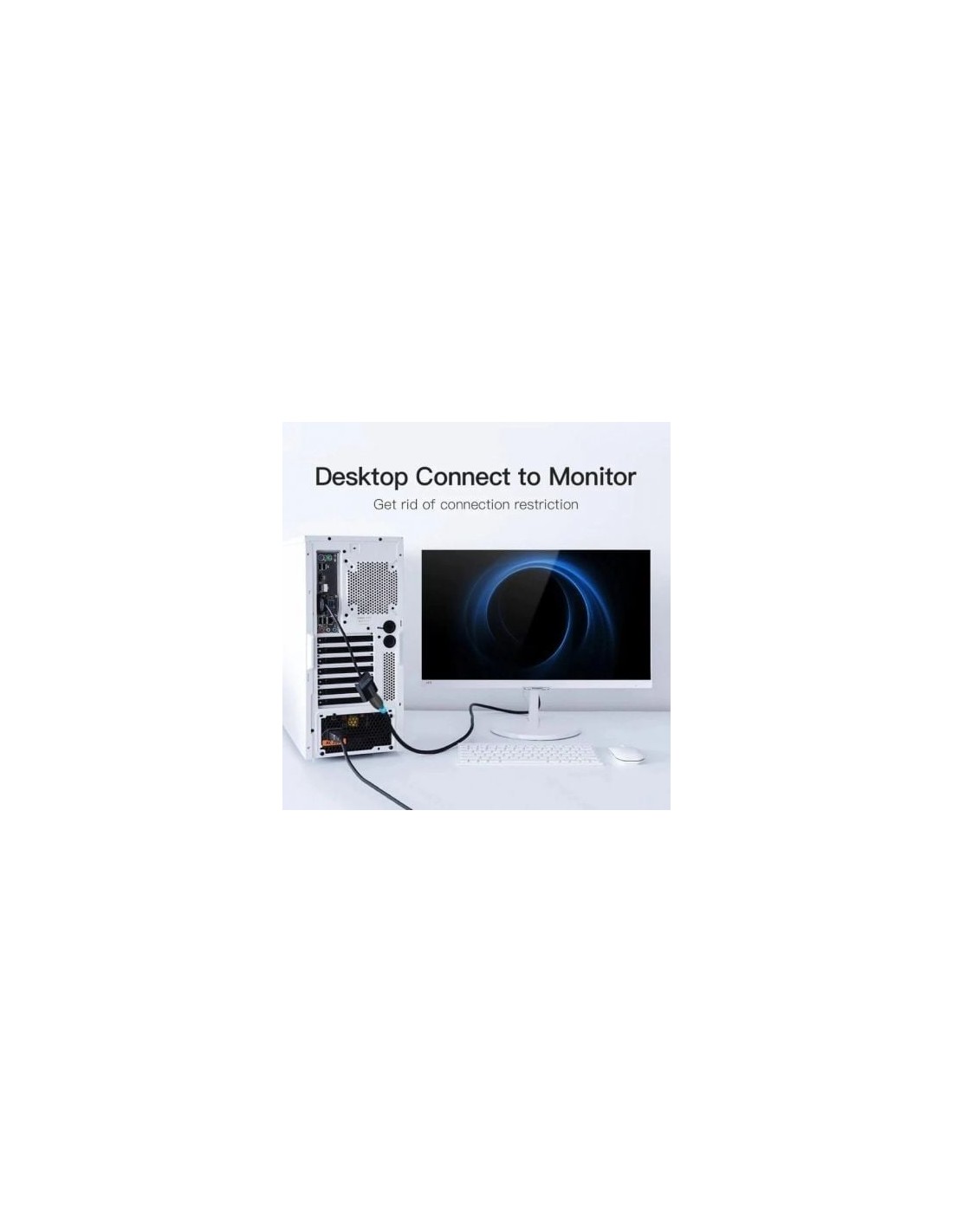 Cable Conversor Vention VGA Macho - HDMI Hembra Negro | Logroño