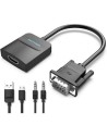 Cable Conversor Vention VGA Macho - HDMI Hembra Negro | Logroño