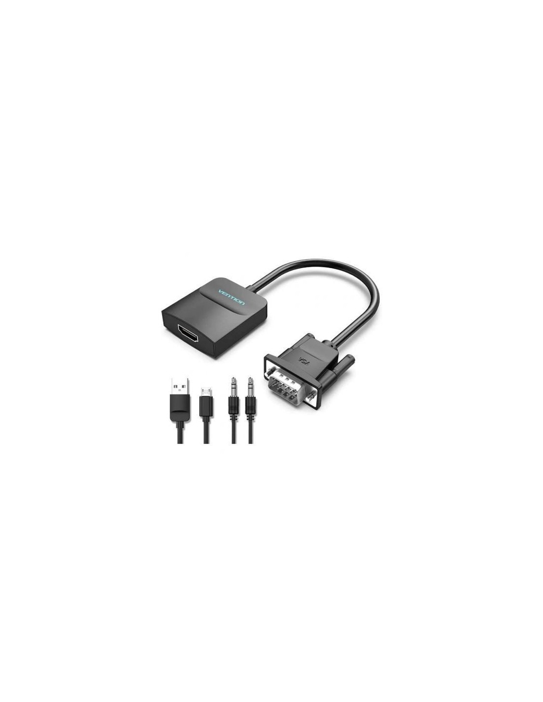 Cable Conversor Vention VGA Macho - HDMI Hembra Negro | Logroño