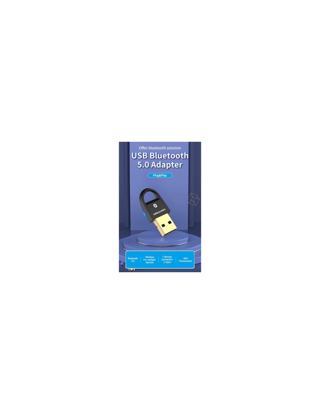 Adaptador USB - Bluetooth 5.0 Vention | Logroño