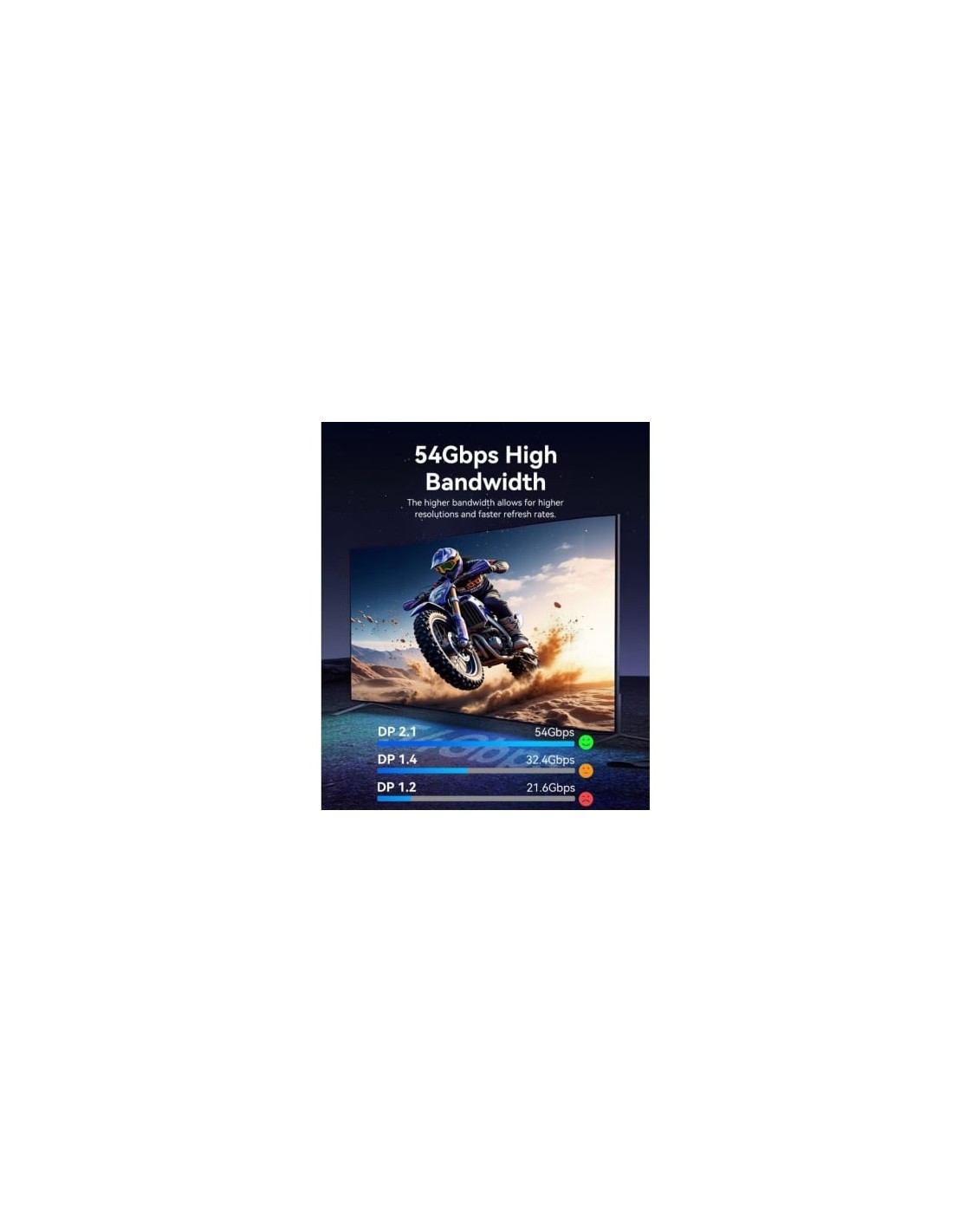 Cable DisplayPort 2.1 16K Vention DisplayPort Macho - DisplayPort Mach