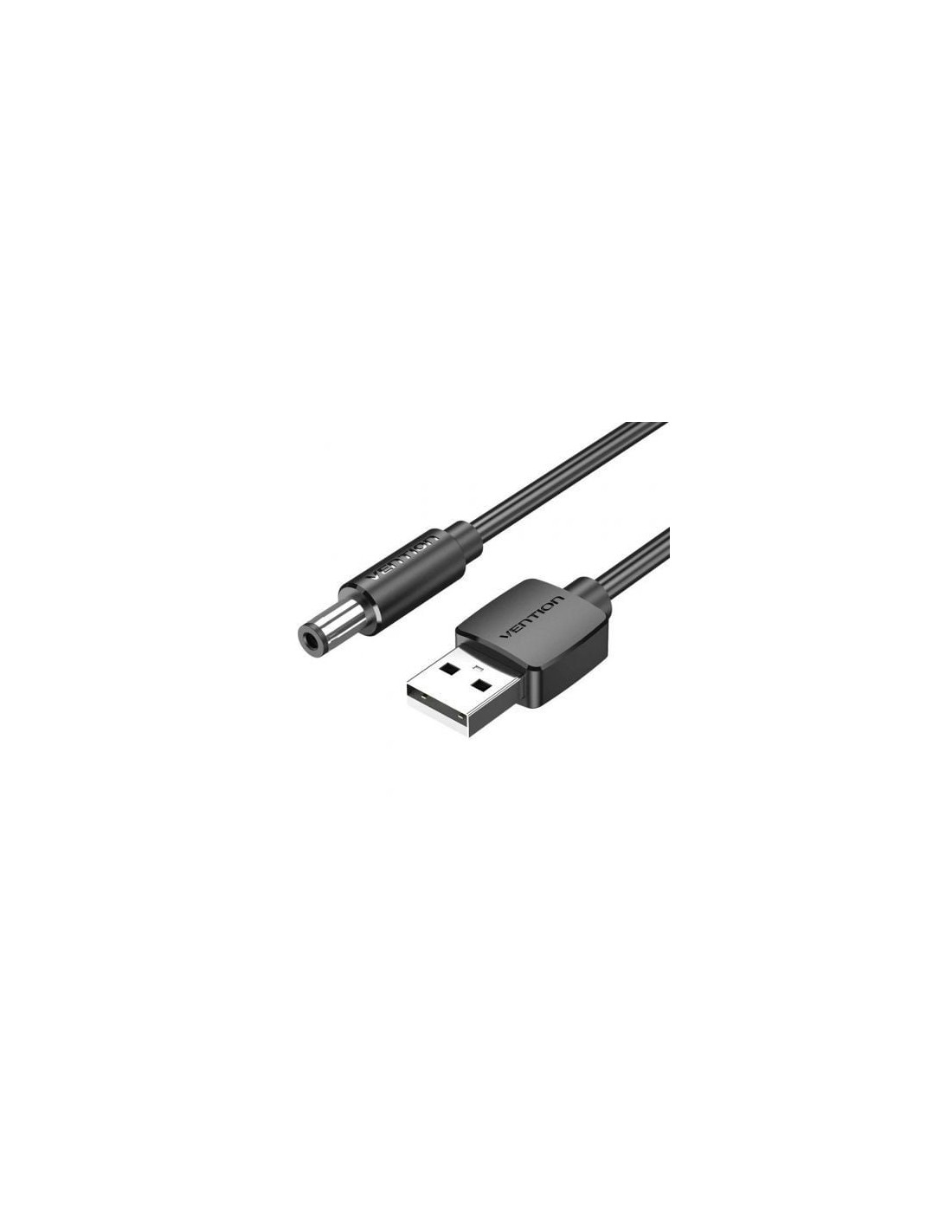 Cable Alimentación Vention USB-A Macho - DC 5.5mm Macho Negro