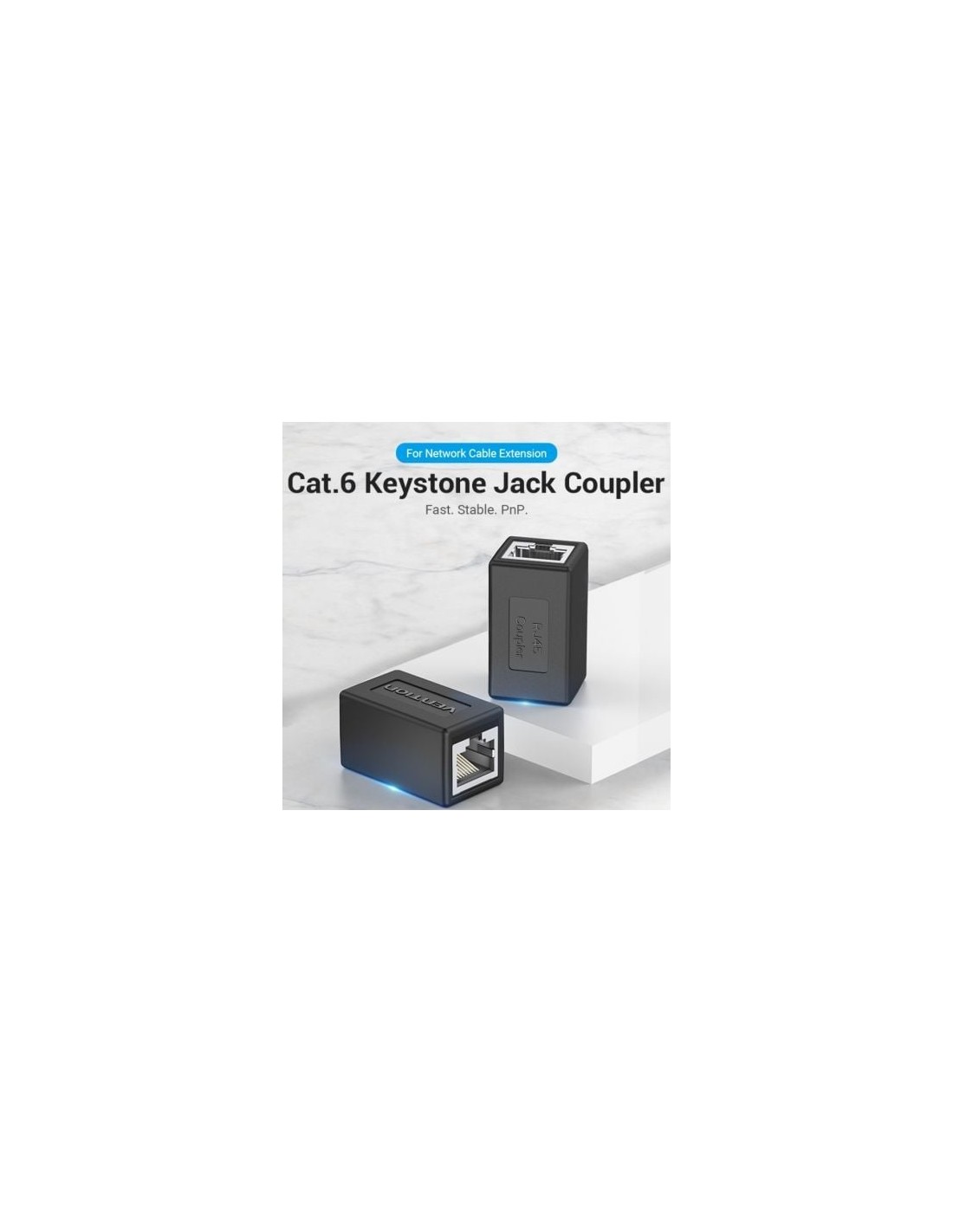 Adaptador Conector RJ45 Vention Cat.6 FTP RJ45 Hembra - RJ45 Hembra Ne