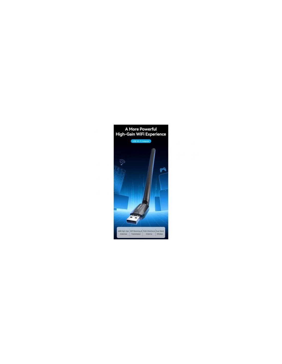 Adaptador USB - WiFi Vention 650Mbps | Logroño