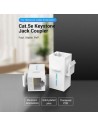 Adaptador Conector RJ45 Cat5 UTP RJ45 Hembra - RJ45 Hembra Blanco