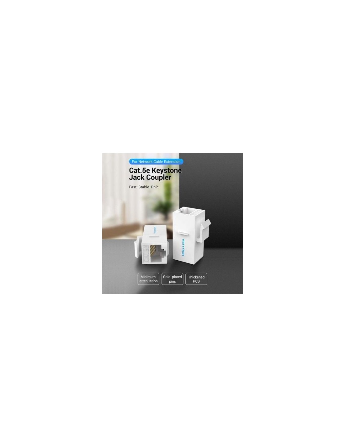 Adaptador Conector RJ45 Cat5 UTP RJ45 Hembra - RJ45 Hembra Blanco