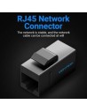 Adaptador Conector RJ45 Cat5e UTP RJ45 Hembra - RJ45 Hembra Negro