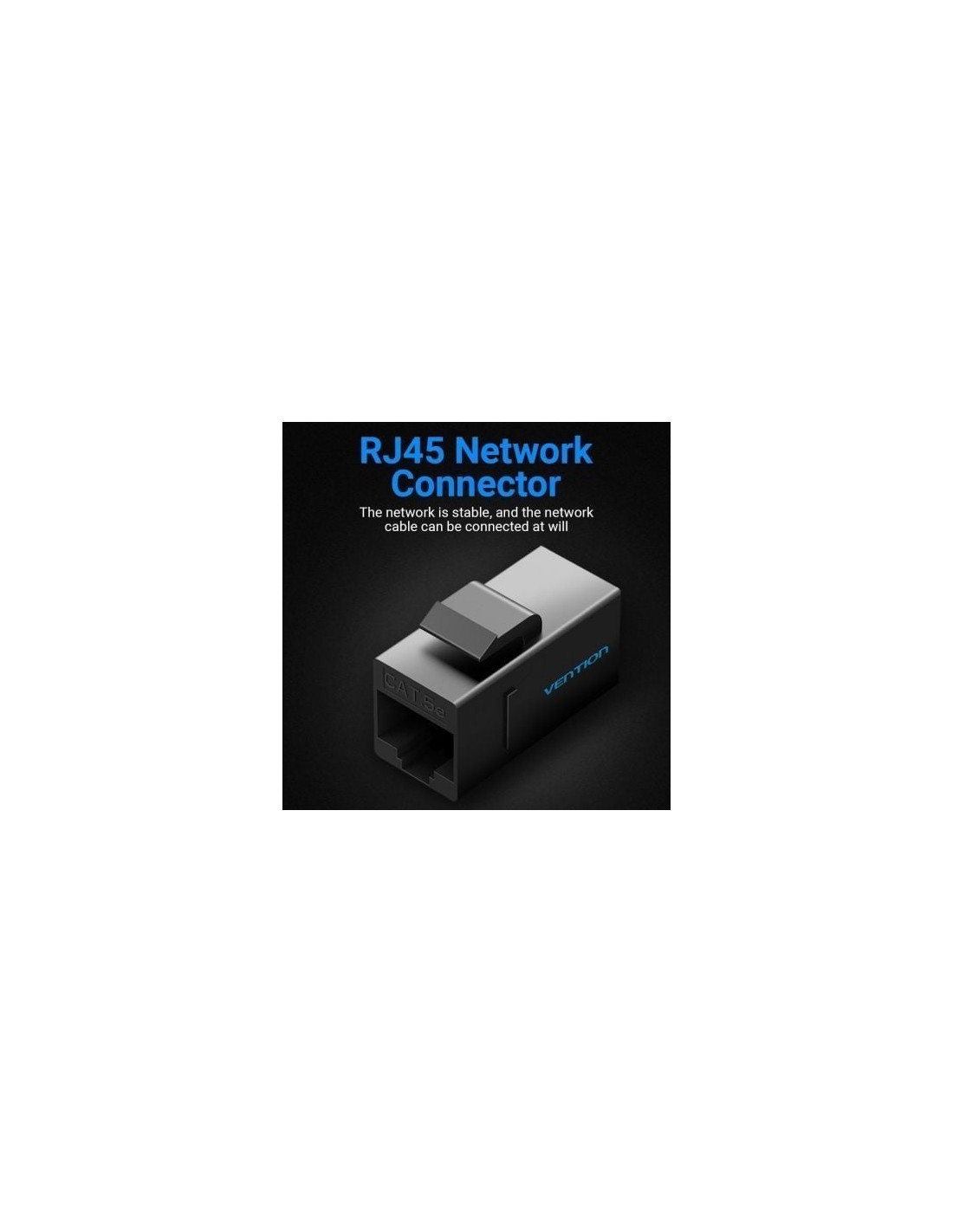 Adaptador Conector RJ45 Cat5e UTP RJ45 Hembra - RJ45 Hembra Negro